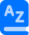 Dictionary Blue Icon