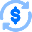 Subscription Cashflow Blue Icon